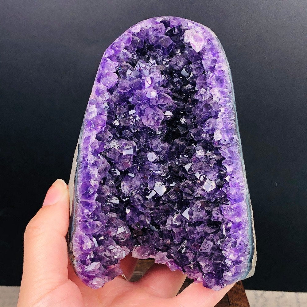 Natural Purple Uruguay Amethyst Crystal Geode