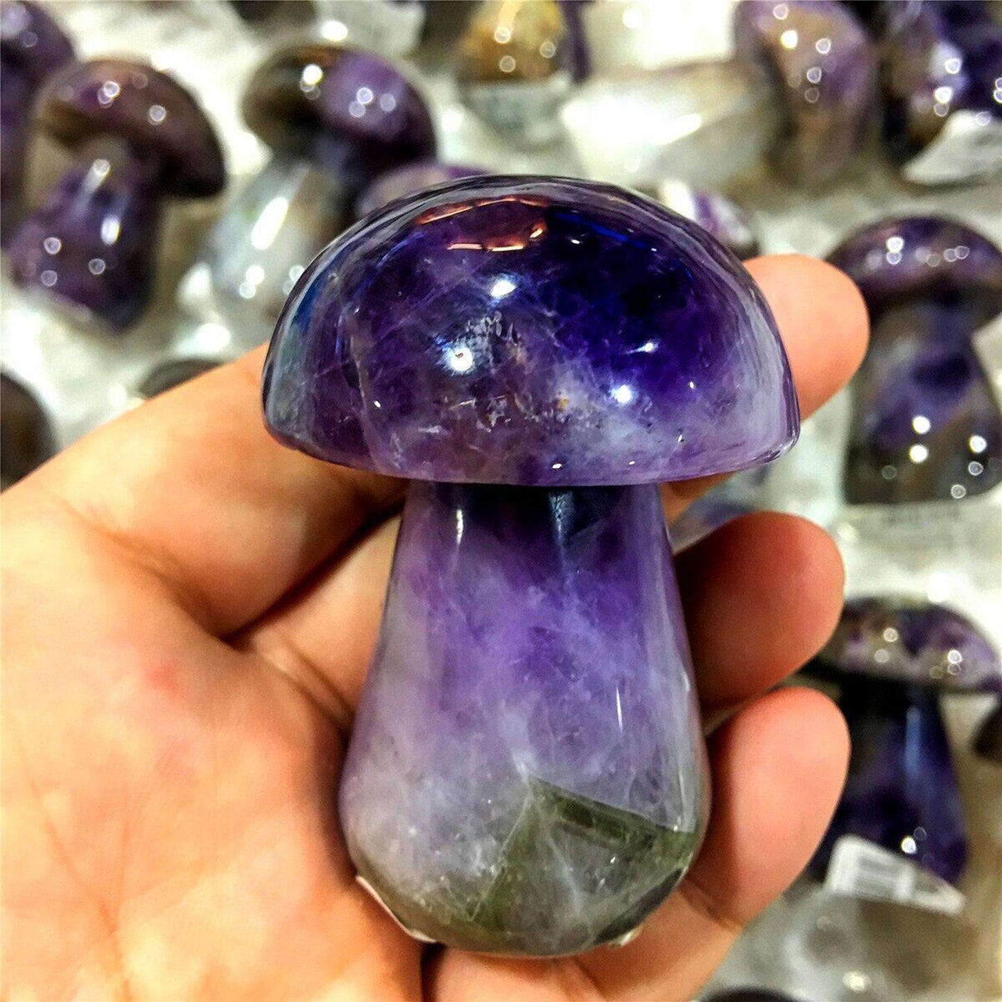 Crystal Mushroom Dream Amethyst Healing Crystals Decor