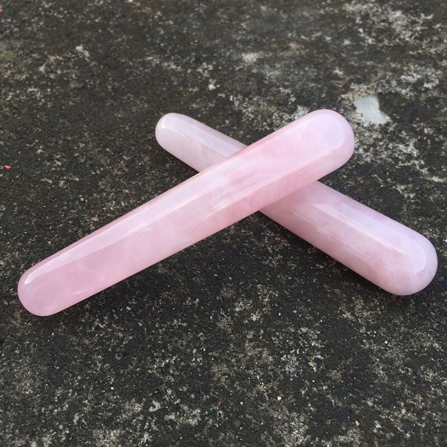 Natural Rose Quartz Massage Wand For Healing And Relaxing