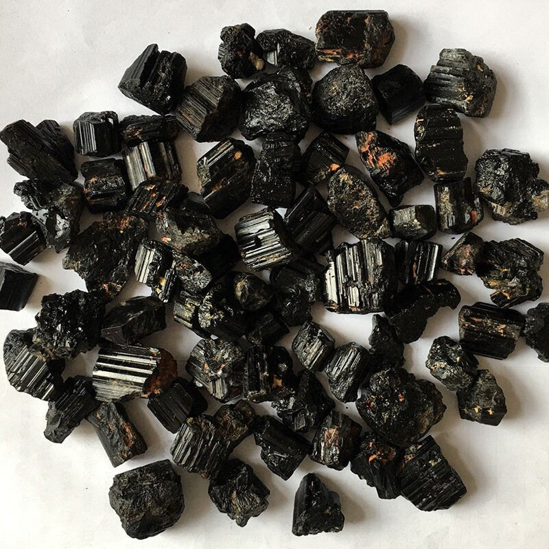 Natural Black Tourmaline Raw Cluster Healing Reiki Specimen