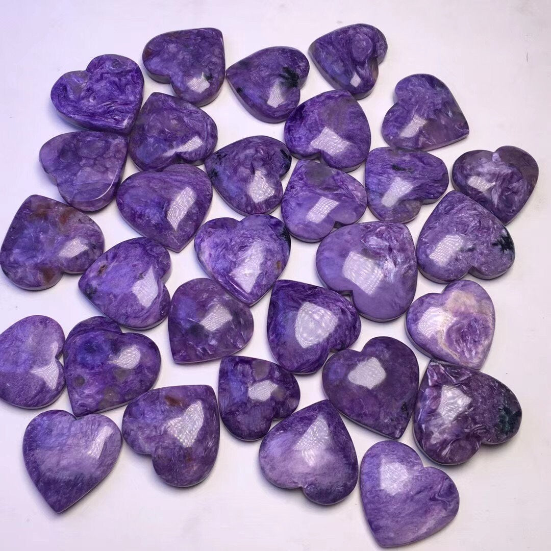 Natural Purple Charoite Heart