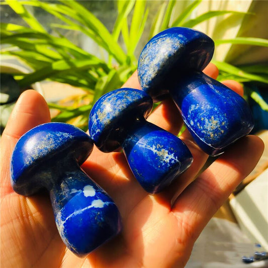 Crystal Mushroom Lapis Lazuli Healing Crystals Decor