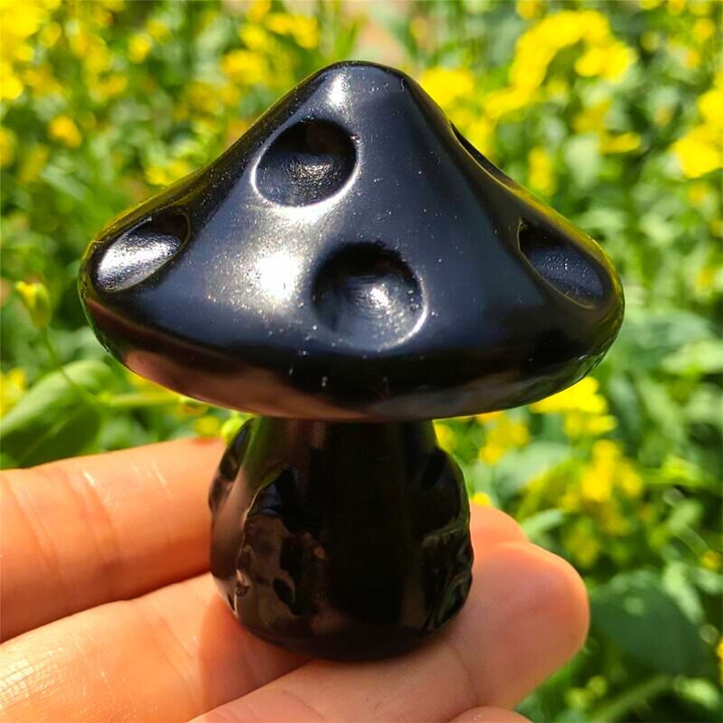 Crystal Mushroom Obsidian Healing Crystals Home Decor