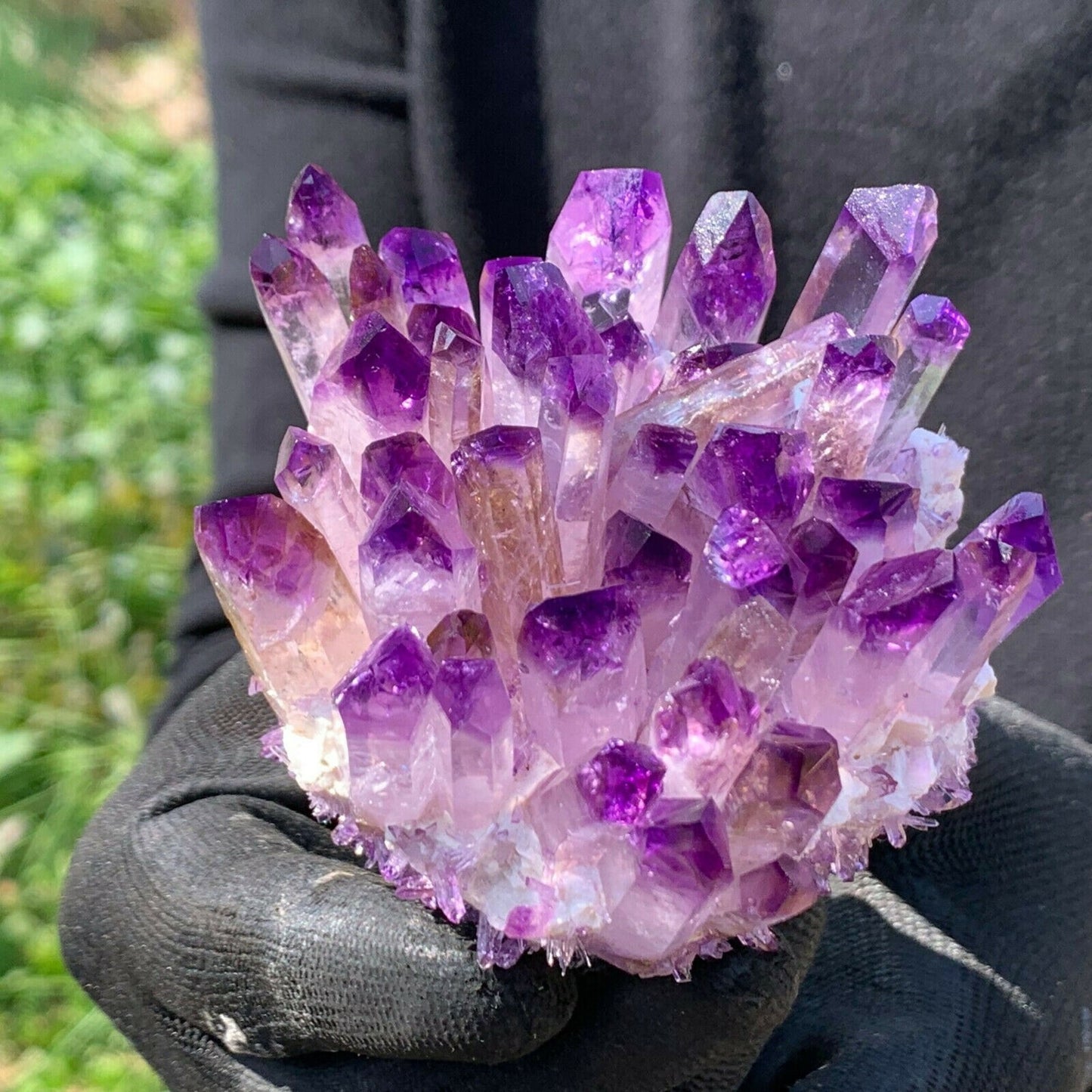 Phantom Quartz Crystal Cluster Mineral Specimen