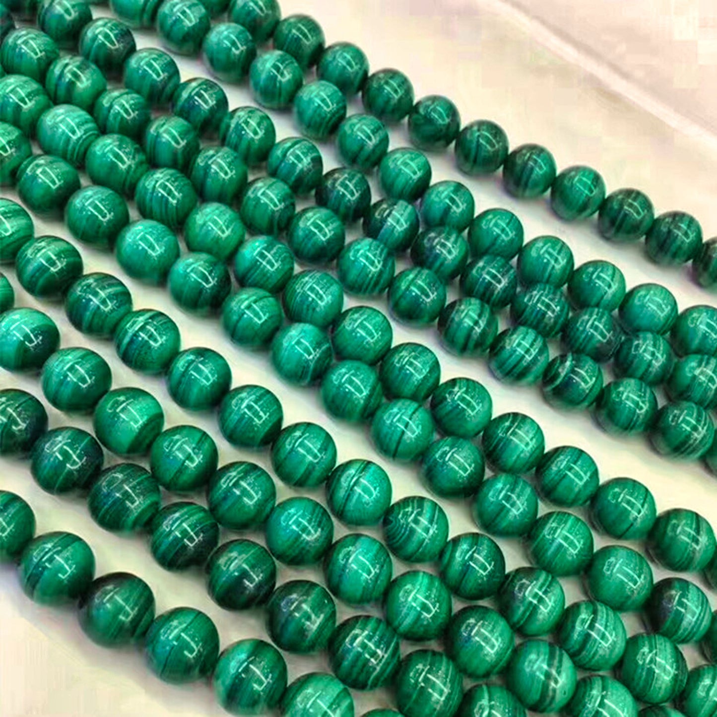 Natural Malachite Crystal Loose Beads DIY Necklace Bracelet Jewelry Womens Healing