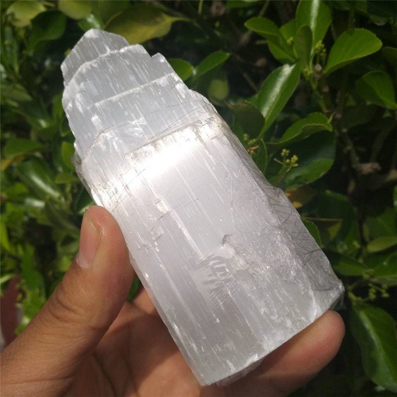 Natural Moroccan Selenite Crystal Tower Healing Stone