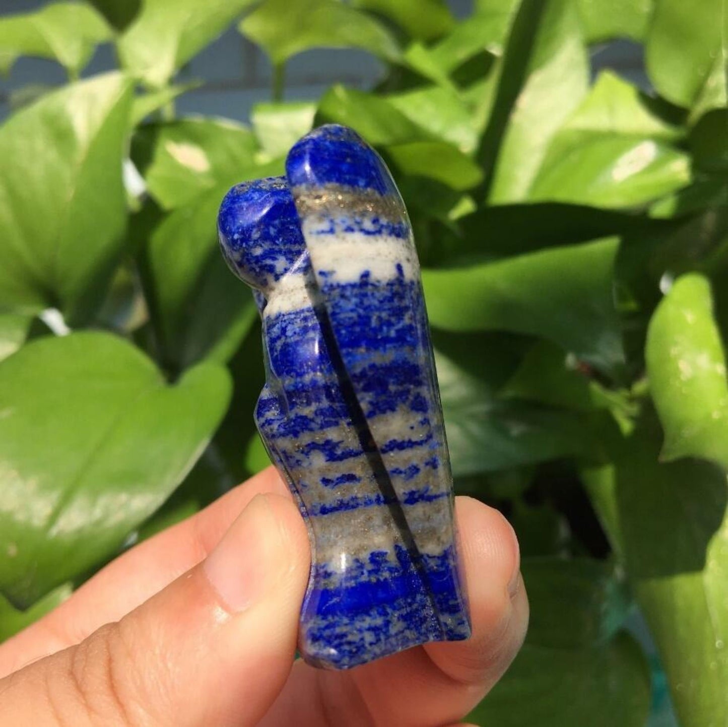 Natural Lapis Lazuli Quartz Crystal Hand-carved Angel