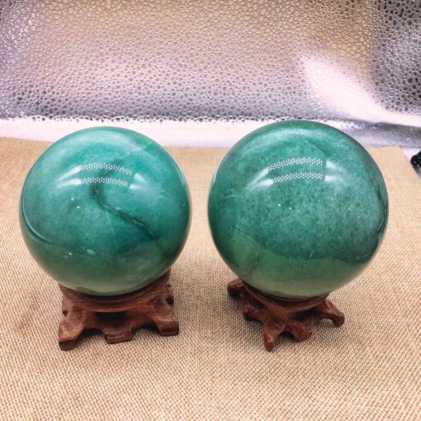 Natural Green Dongling Jade Hand-polished Ball Crystal Reiki Crystal Ball Wind Water Spirit Chakra Energy Meditation 1pcs 70mm