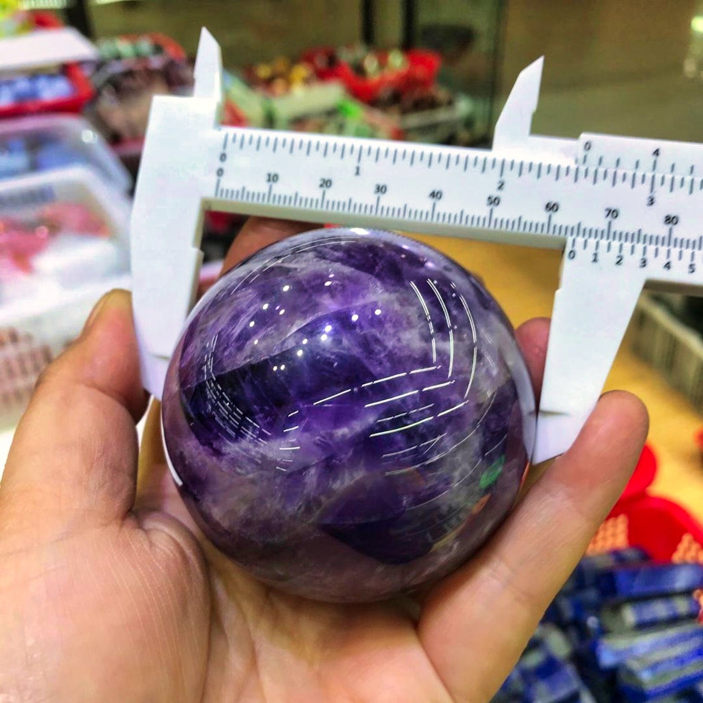 Natural Dream Amethyst Ball Polished Globe High Quality Crystal Home Decoration Exquisite Gift 1pcs 80mm