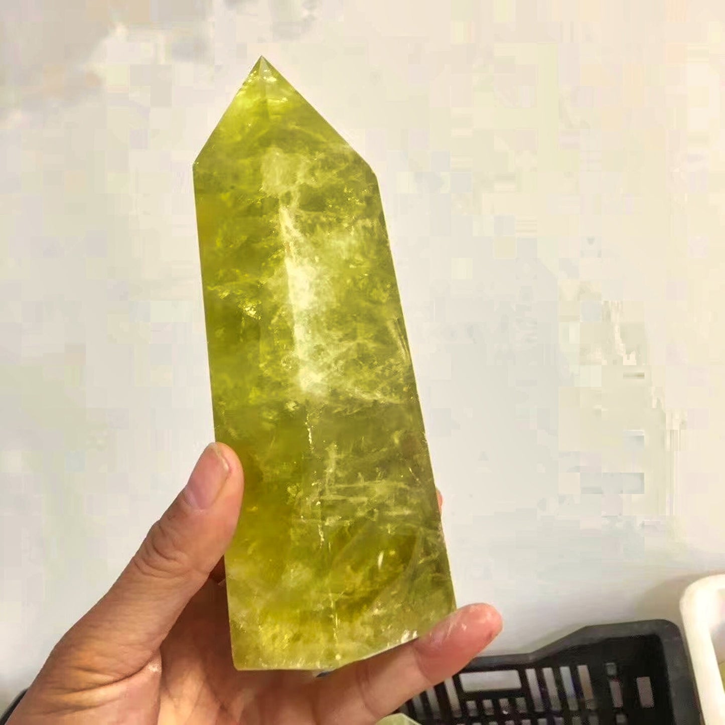 2.6kg Citrine Crystal Point Obelisk for Home Decor and Reiki Healing - Natural Yellow Quartz Tower Ornament and Pyramid Gift