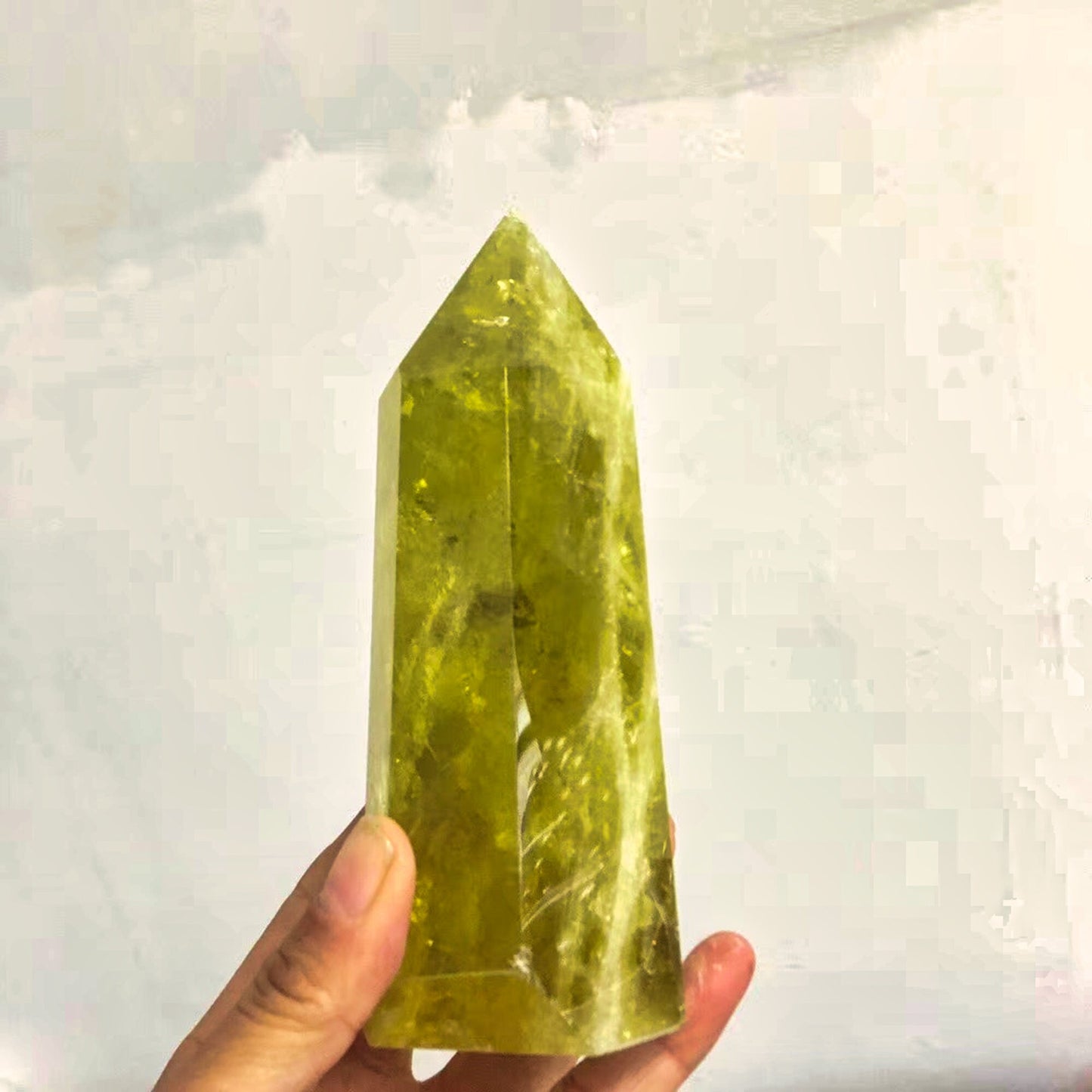 2.6kg Citrine Crystal Point Obelisk for Home Decor and Reiki Healing - Natural Yellow Quartz Tower Ornament and Pyramid Gift