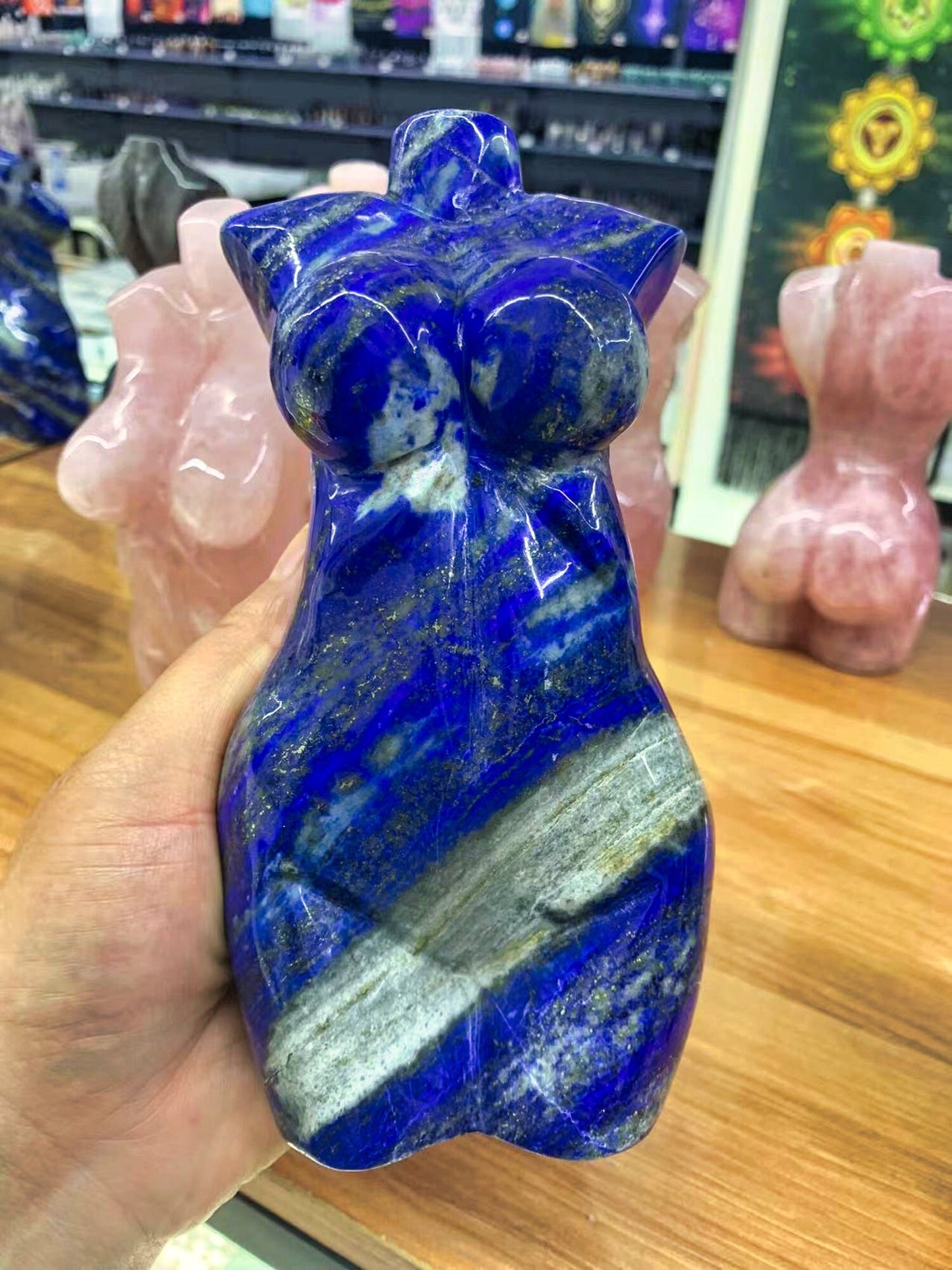 Natural Lapis Lazuli Crystal Carved Pieces - Beautiful Room and Office Decoration, Perfect Reiki Healing Gift from Top Collection