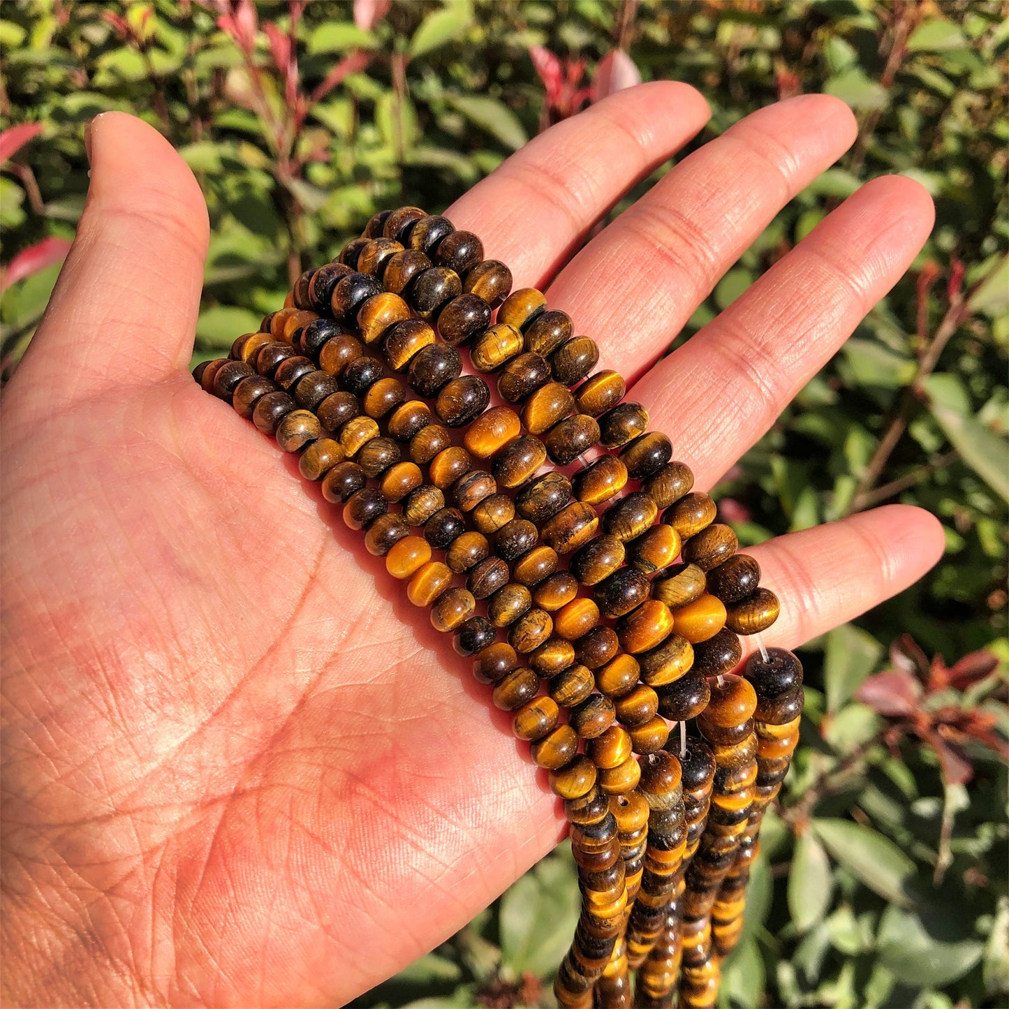 Natural Stone Tiger Eye Beads - Rondelle Abacus Heishi Shape for DIY Bracelet and Necklace Jewelry Making - Fashion Crystal Gift