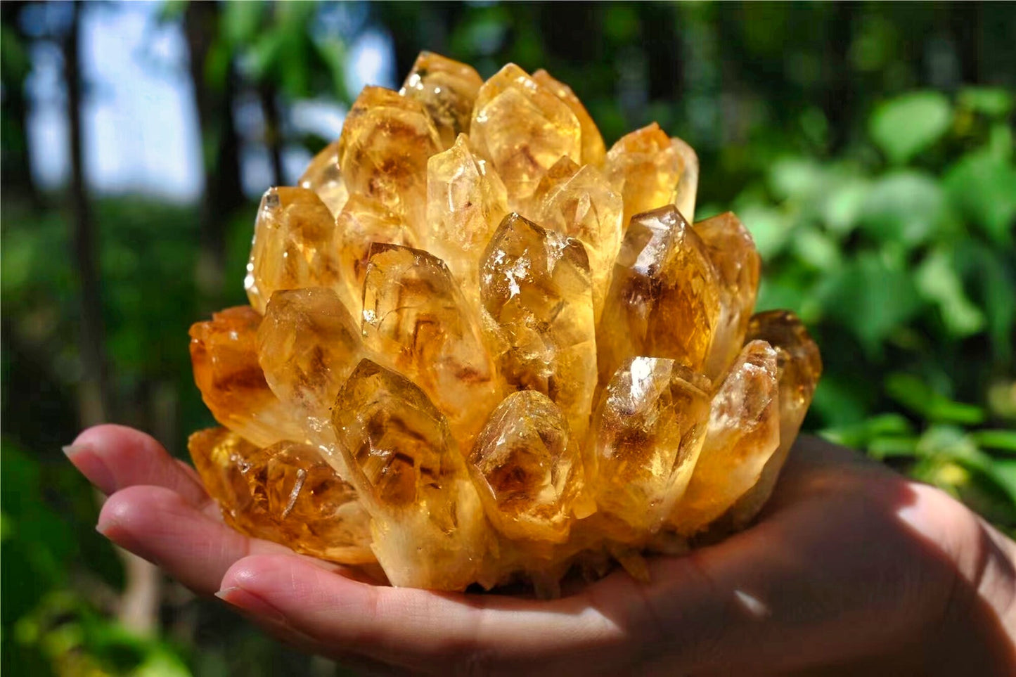 Natural Raw Citrine Quartz Stone Crystal Cluster Healing Yellow Stones Mineral Specimen Home Decoration