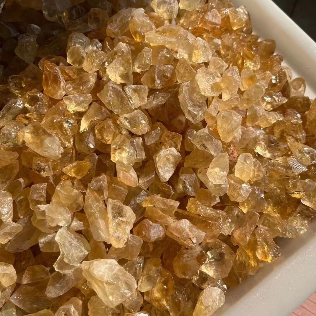 1000g Natural Citrine Crystal Brazilian Topaz Tumbled Stone for Reiki and Chakra Healing