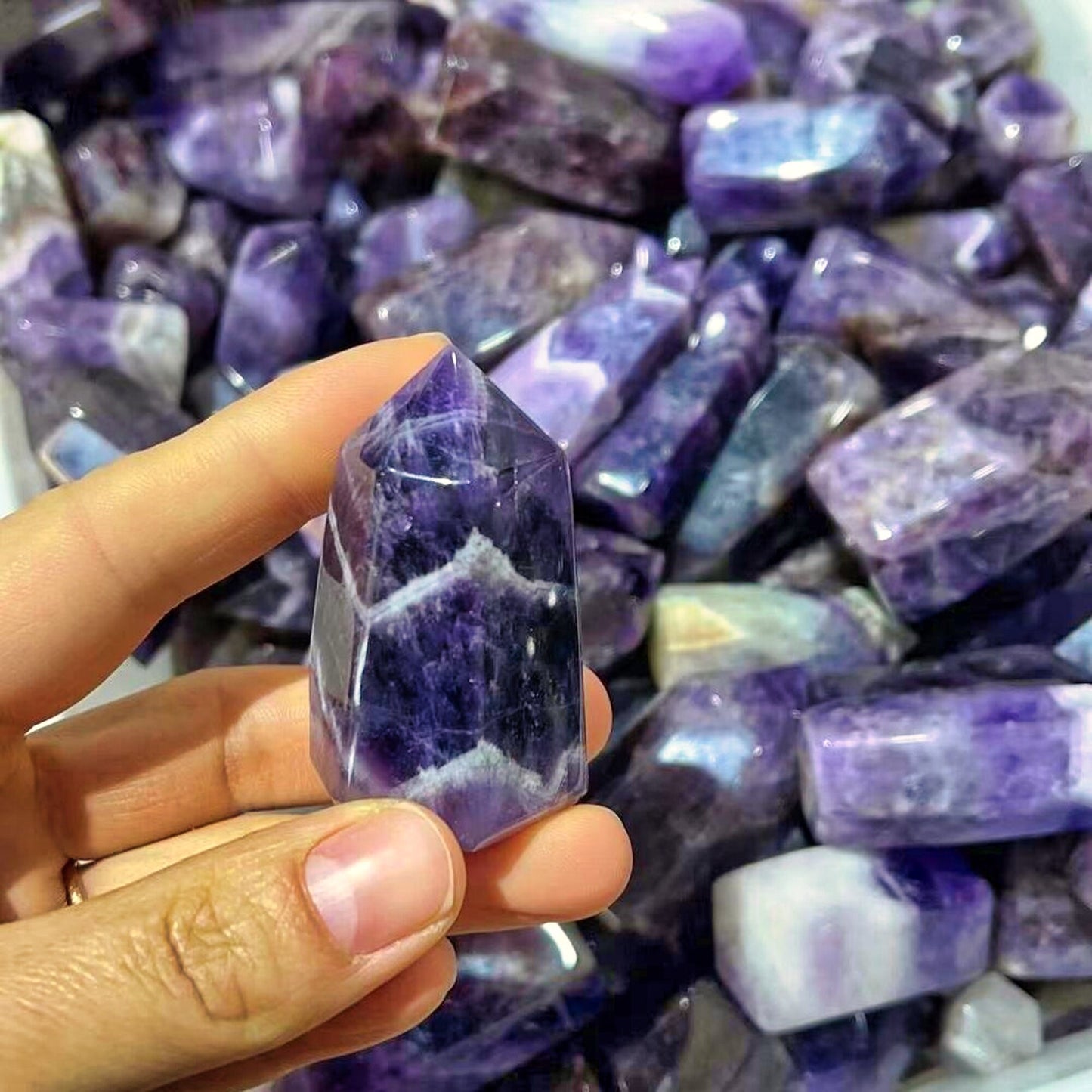 Dream Amethyst Wand Point - Natural Stone for Healing