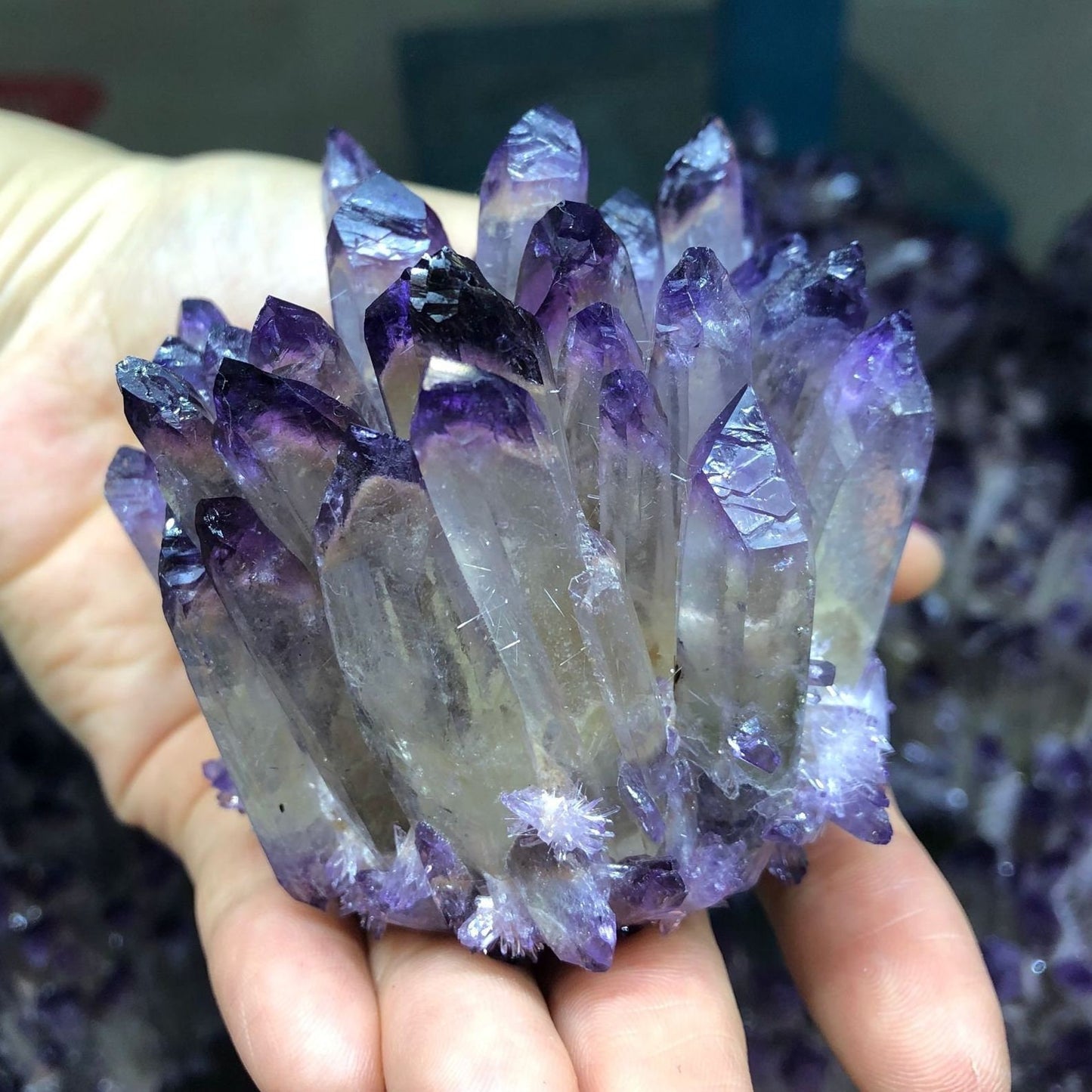 Natural Amethyst Cluster - 600g Raw Geode for Reiki Healing, Quartz Crystal Mineral Gemstone to Remove Negative Energy