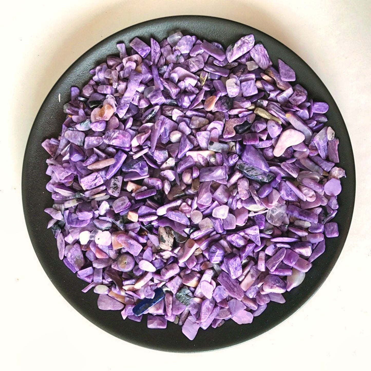 100g Charoite Crystal Gravel - Raw Gemstone Quartz Rock for Healing - Natural and Perfect Gift