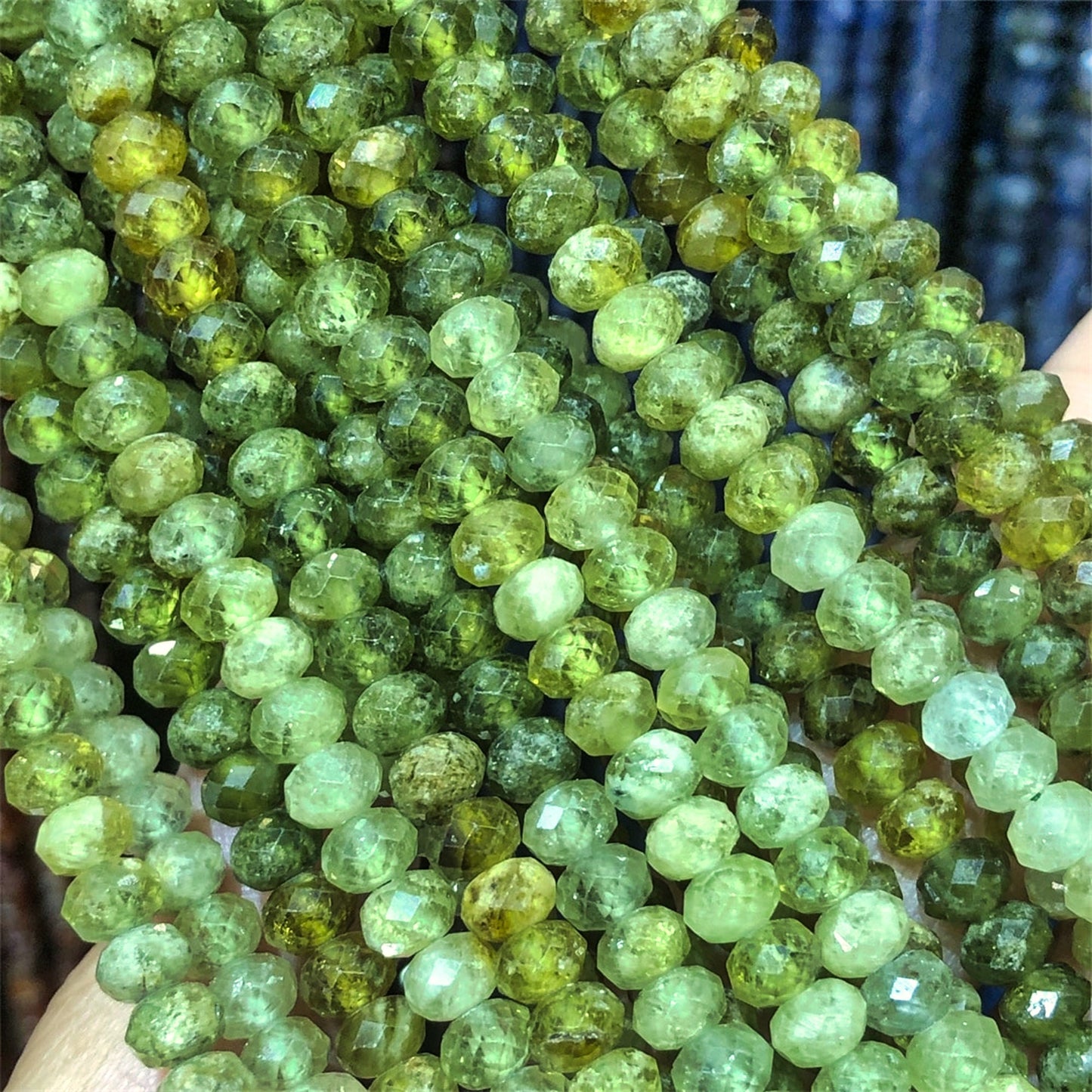 Canadian Jade Faceted Beads - Natural Stone - 8mm (50pcs)