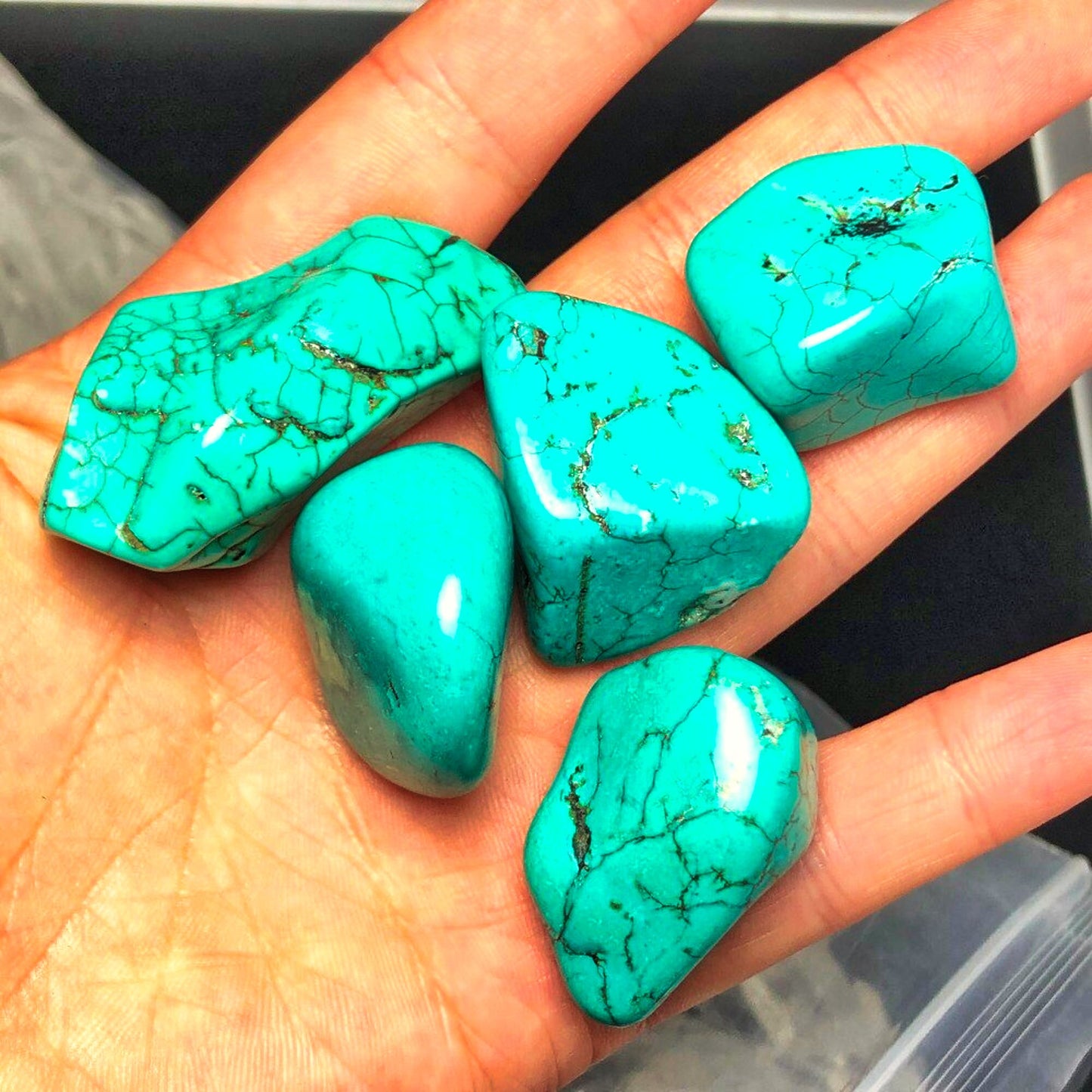 Polished Turquoise Large Crystal Particles (1 lb)
