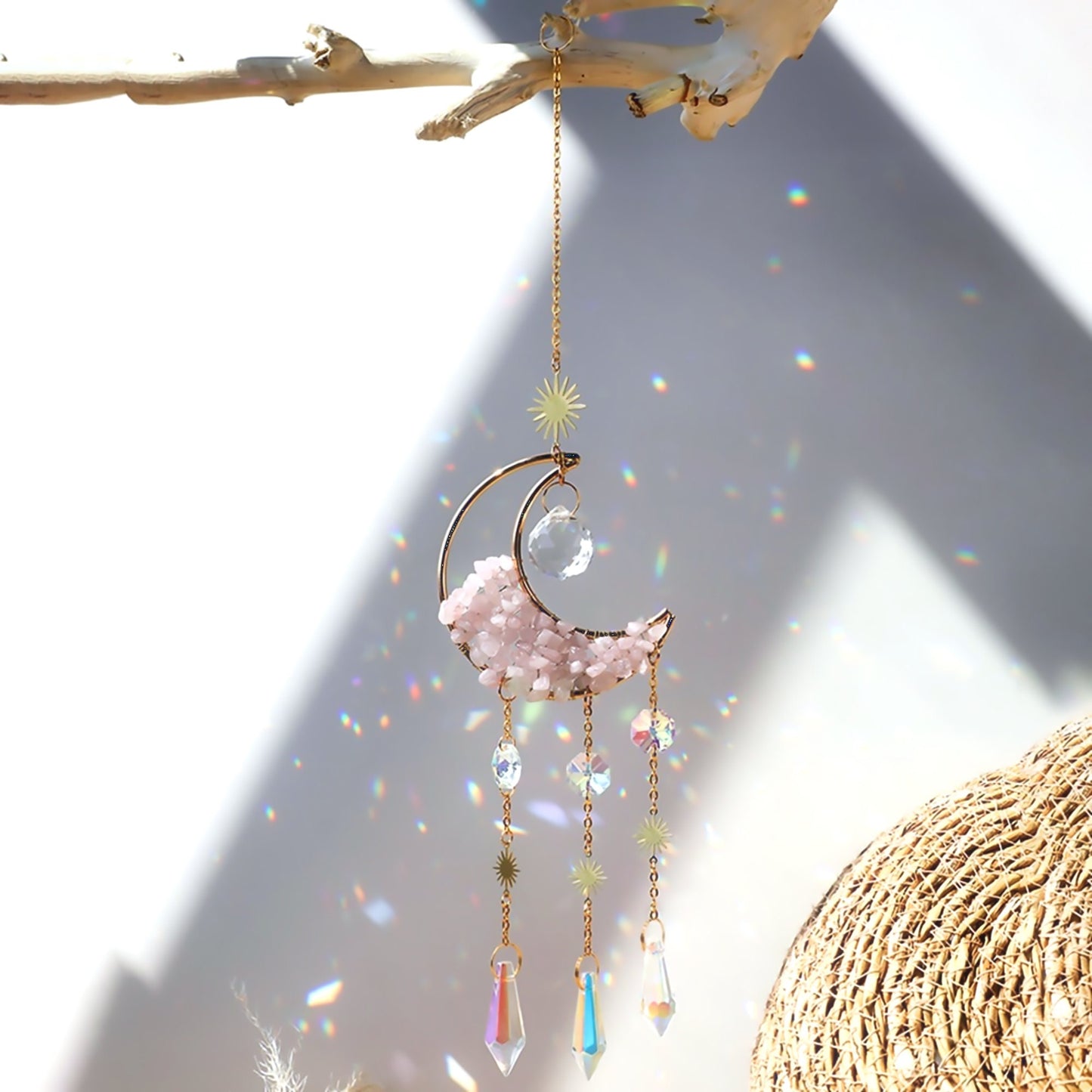 Sun catcher Crystal suncatcher Crystal Rainbow maker Aurora gemstone suncatcher crystal prism wall hanging Home decor Gift for her