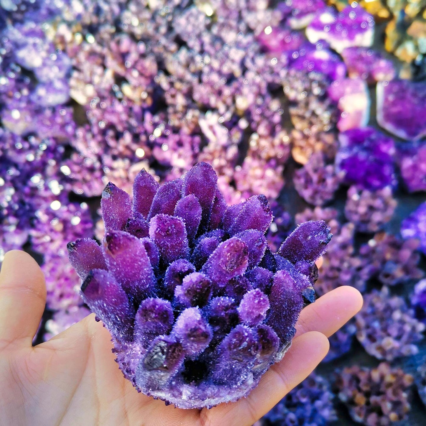 Raw Amethyst Cluster, Natural Healing Crystal, Large Purple Geode for Home Decor, Meditation, Reiki, Energy Balancing & Spiritual Gift, AA